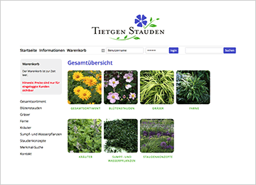 Tietgen Stauden Shop für Großhandelskunden